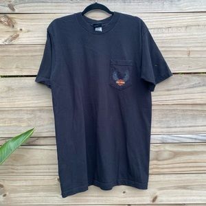 Harley-Davidson T-Shirt Short Sleeve Size Large Black Shop of Wildwood, NJ